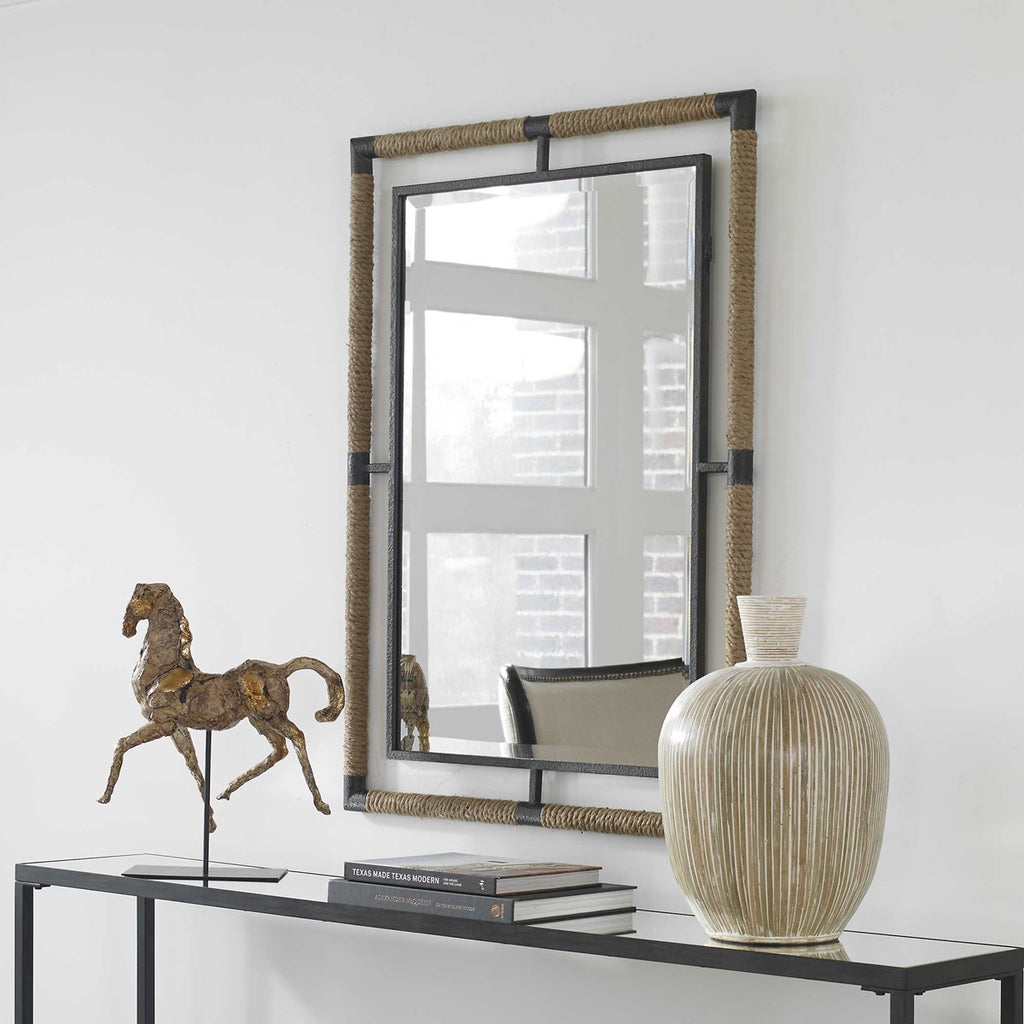 Melville Iron & Rope Mirror - Bombay Mercantile