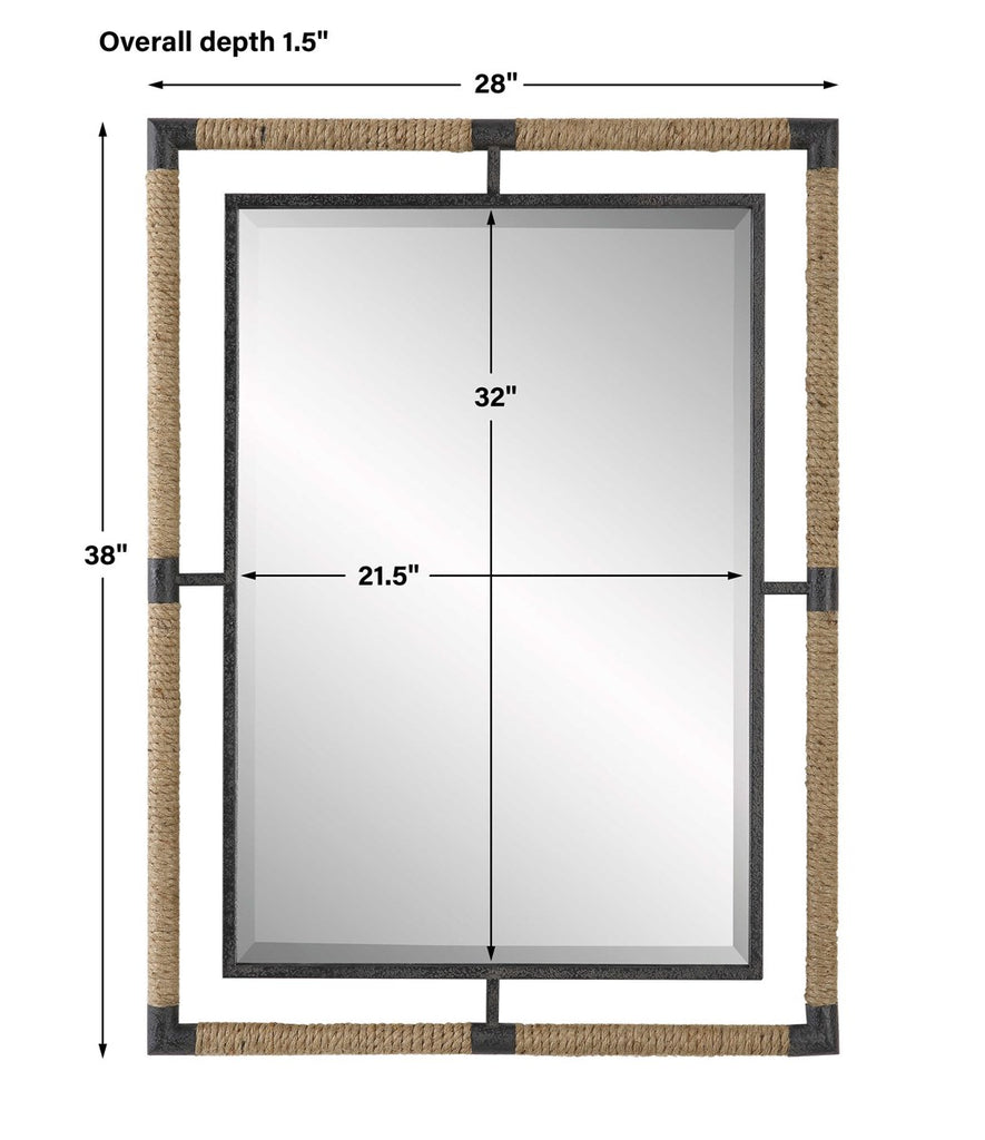 Melville Iron & Rope Mirror - Bombay Mercantile