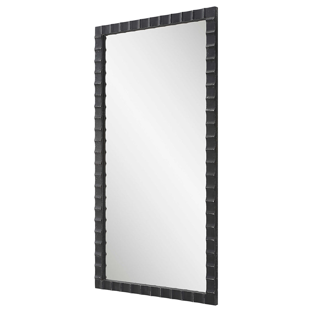 Dandridge Black Industrial Mirror - Bombay Mercantile