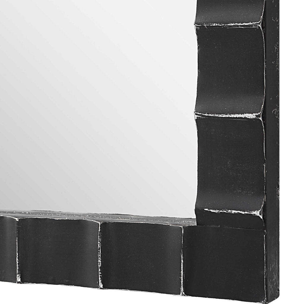 Dandridge Black Industrial Mirror - Bombay Mercantile