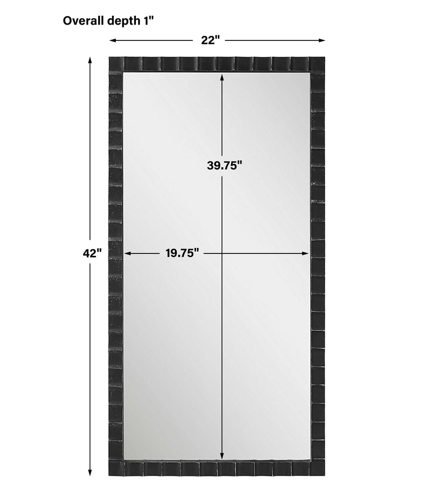 Dandridge Black Industrial Mirror - Bombay Mercantile