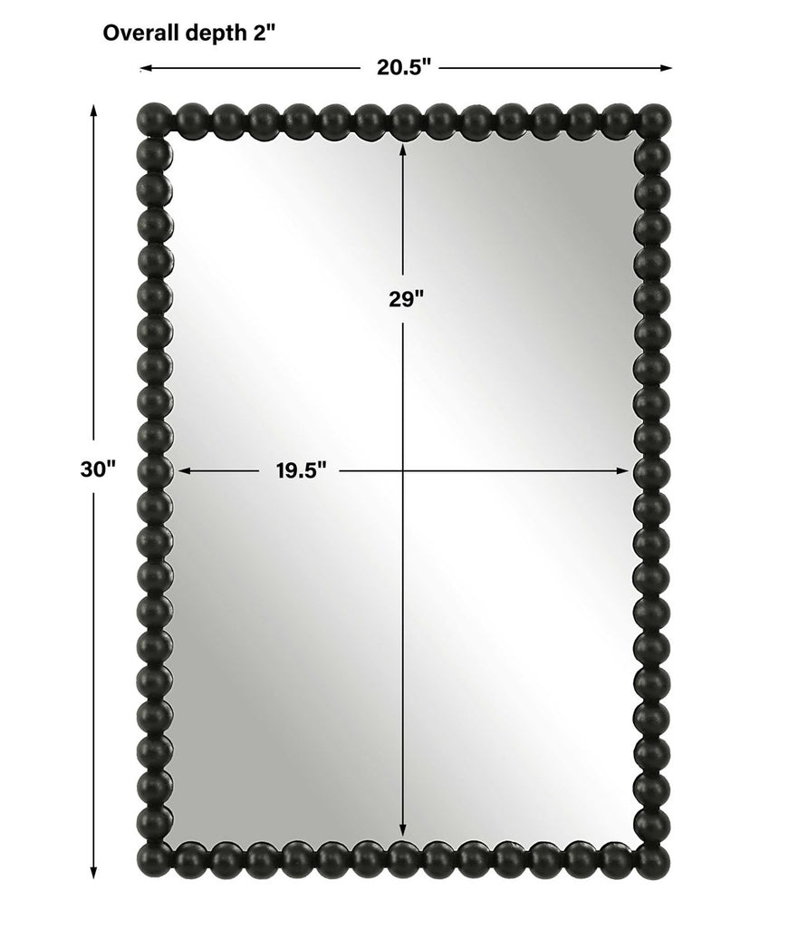 Serna Black Vanity Mirror - Bombay Mercantile