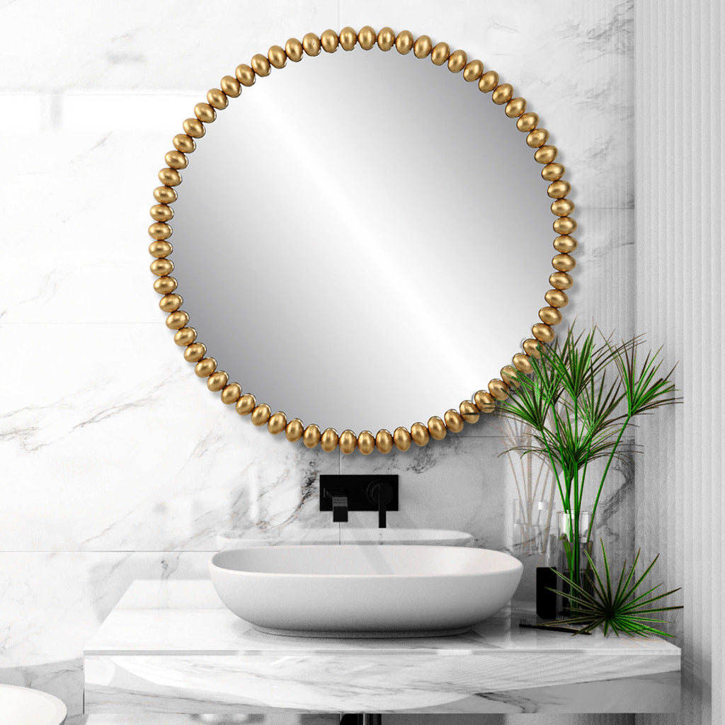 Byzantine Round Gold Mirror - Bombay Mercantile