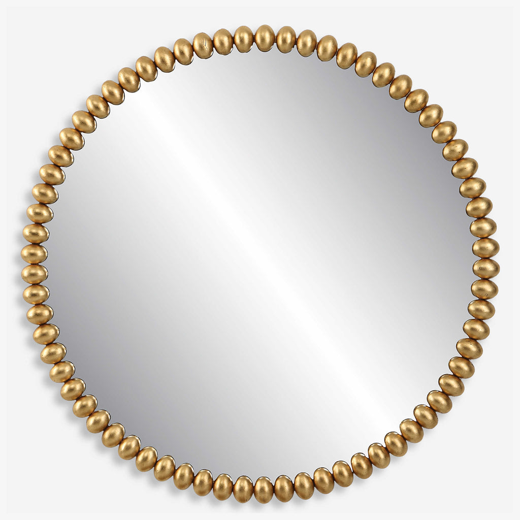 Byzantine Round Gold Mirror - Bombay Mercantile