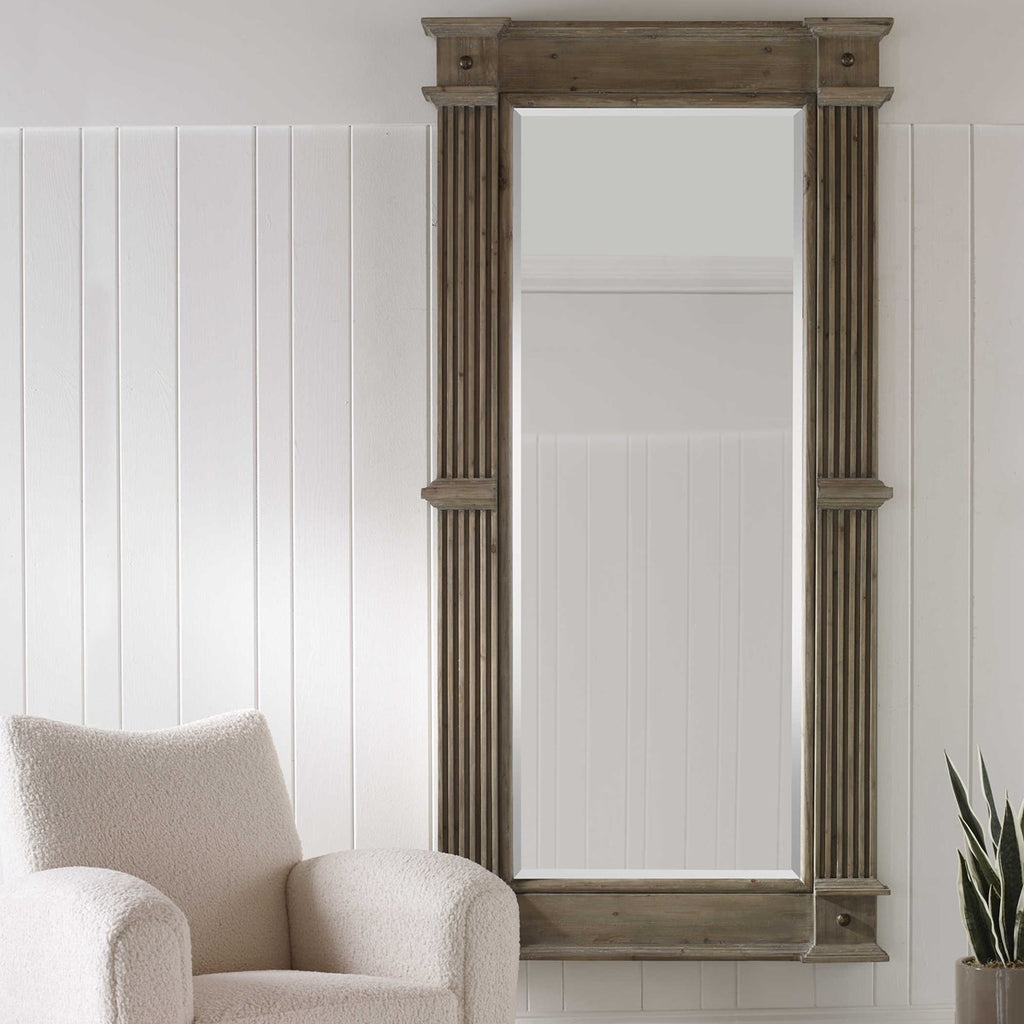 McAllister Natural Wood Oversized Mirror - Bombay Mercantile