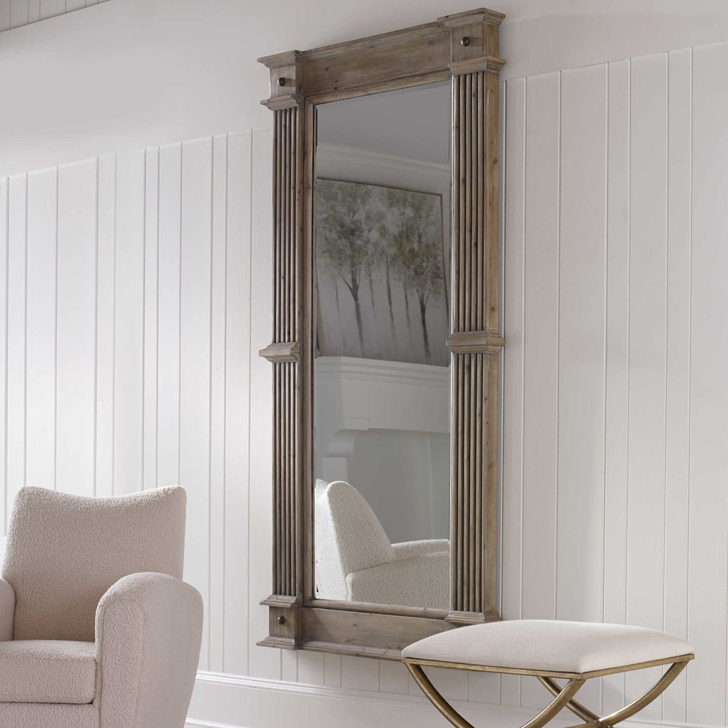 McAllister Natural Wood Oversized Mirror - Bombay Mercantile