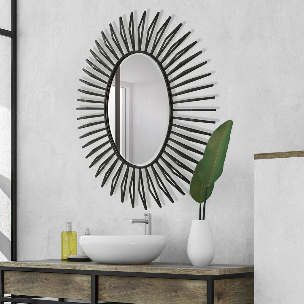 Starstruck Black Oval Mirror - Bombay Mercantile