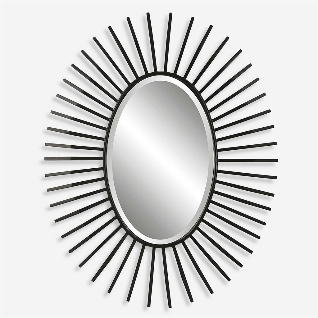 Starstruck Black Oval Mirror - Bombay Mercantile