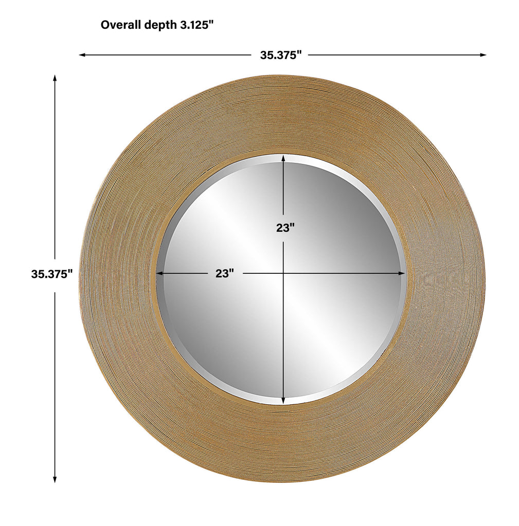 Archer Gold Wire Round Mirror - Bombay Mercantile