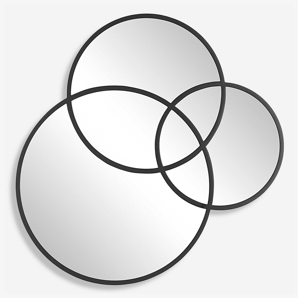 Droplet Black Circle Mirror - Bombay Mercantile