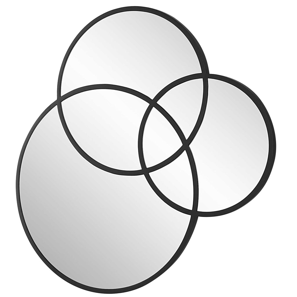 Droplet Black Circle Mirror - Bombay Mercantile