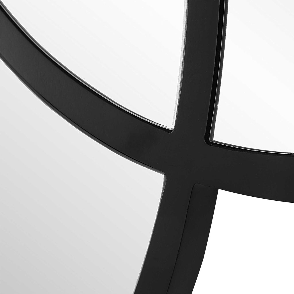 Droplet Black Circle Mirror - Bombay Mercantile