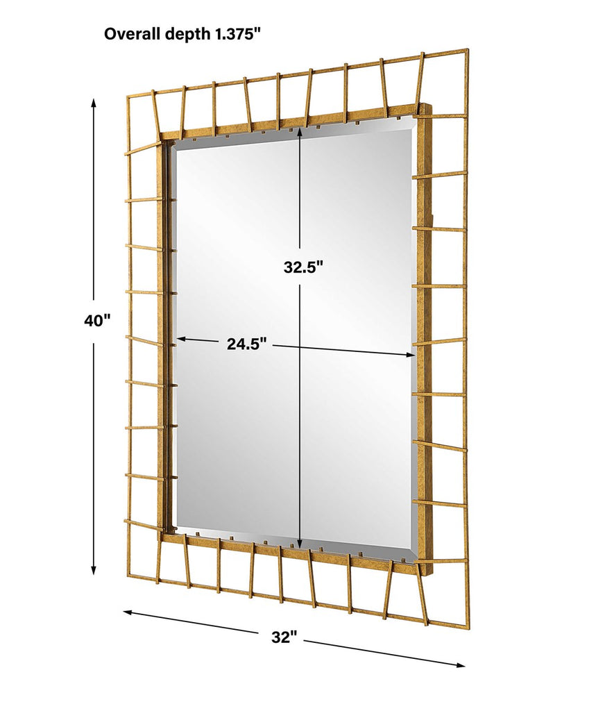 Townsend Antiqued Gold Mirror - Bombay Mercantile