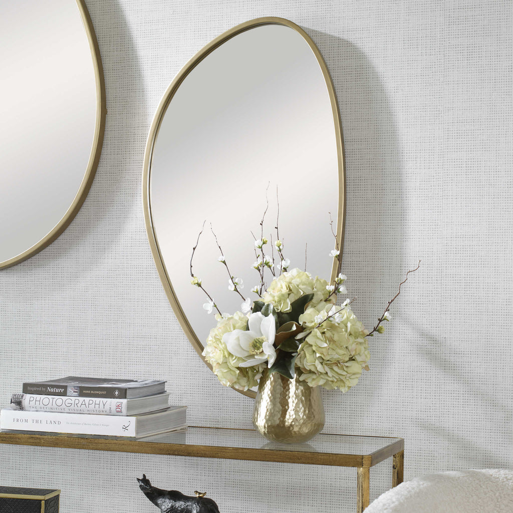 Boomerang Gold Mirror - Bombay Mercantile