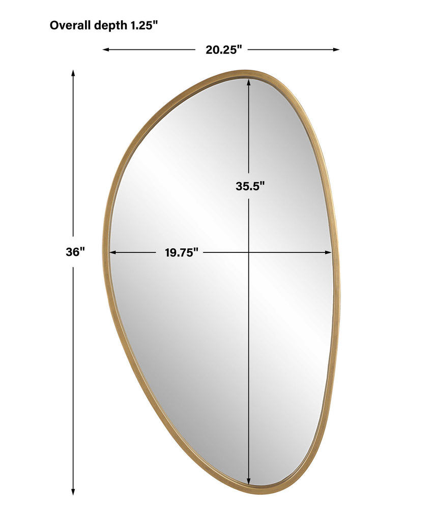 Boomerang Gold Mirror - Bombay Mercantile