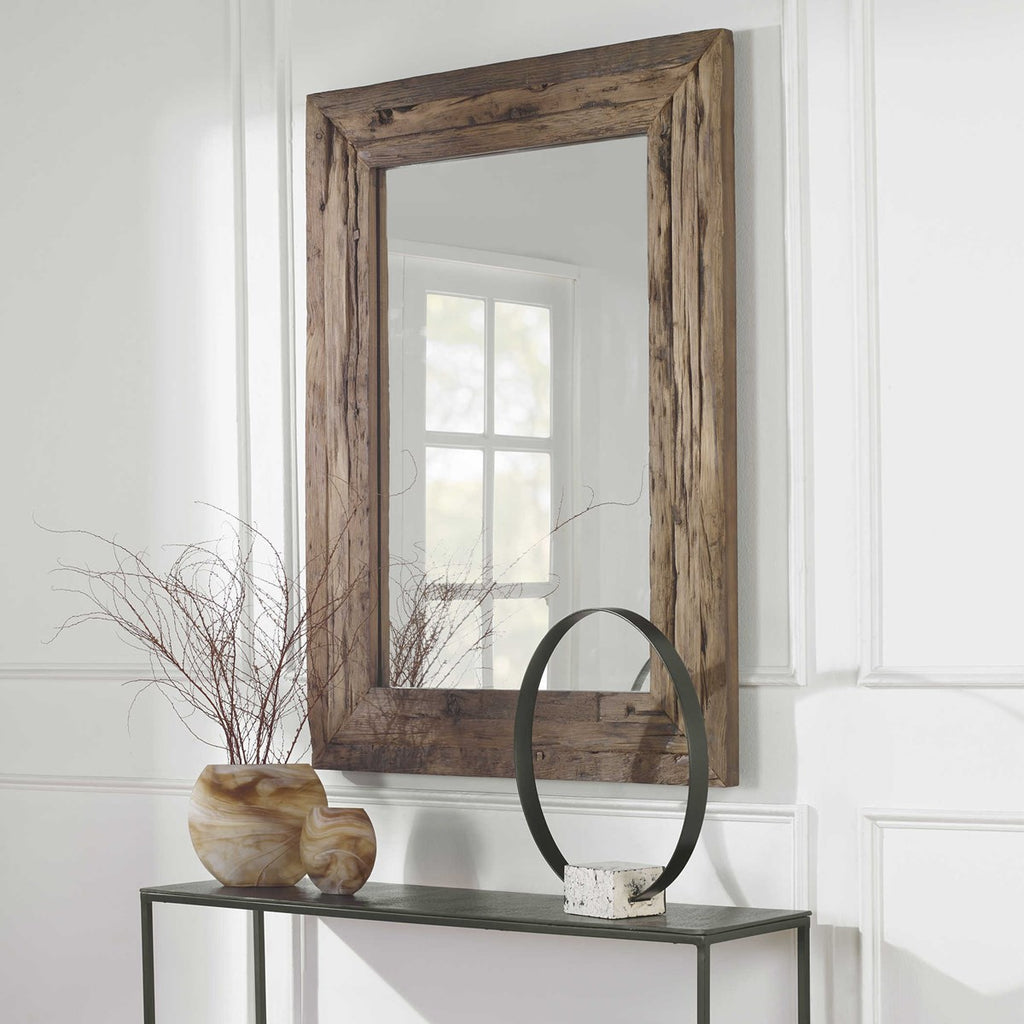 Rennick Rustic Wood Mirror - Bombay Mercantile