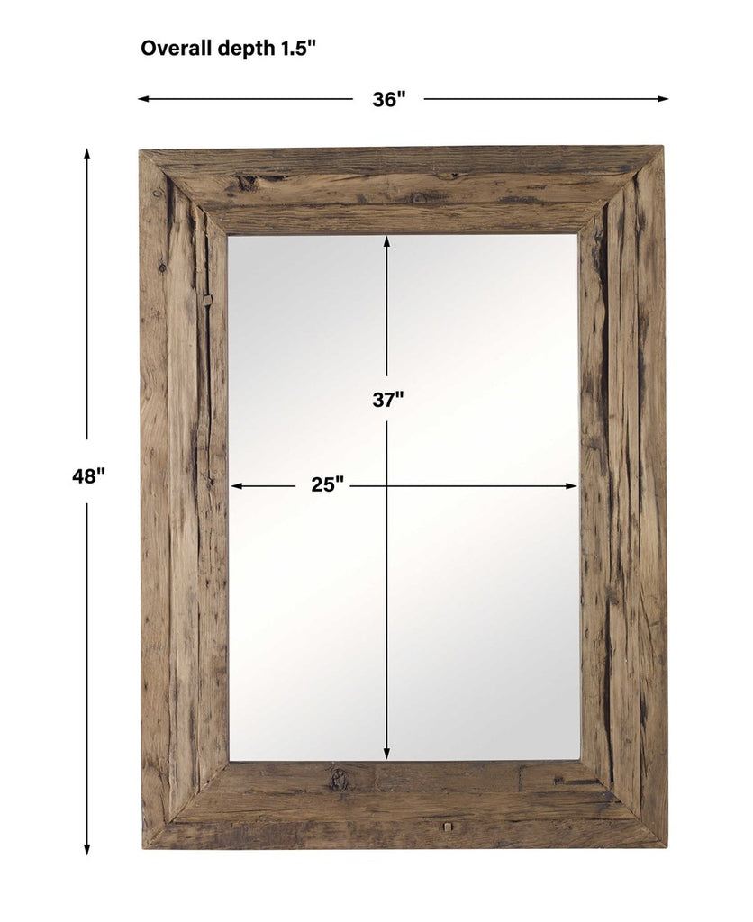 Rennick Rustic Wood Mirror - Bombay Mercantile