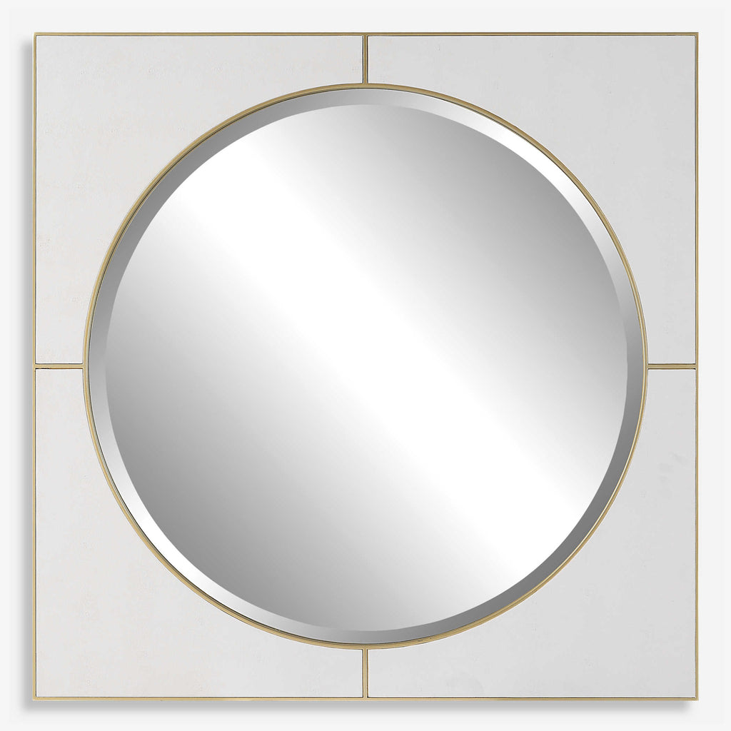 Cyprus White Square Mirror - Bombay Mercantile