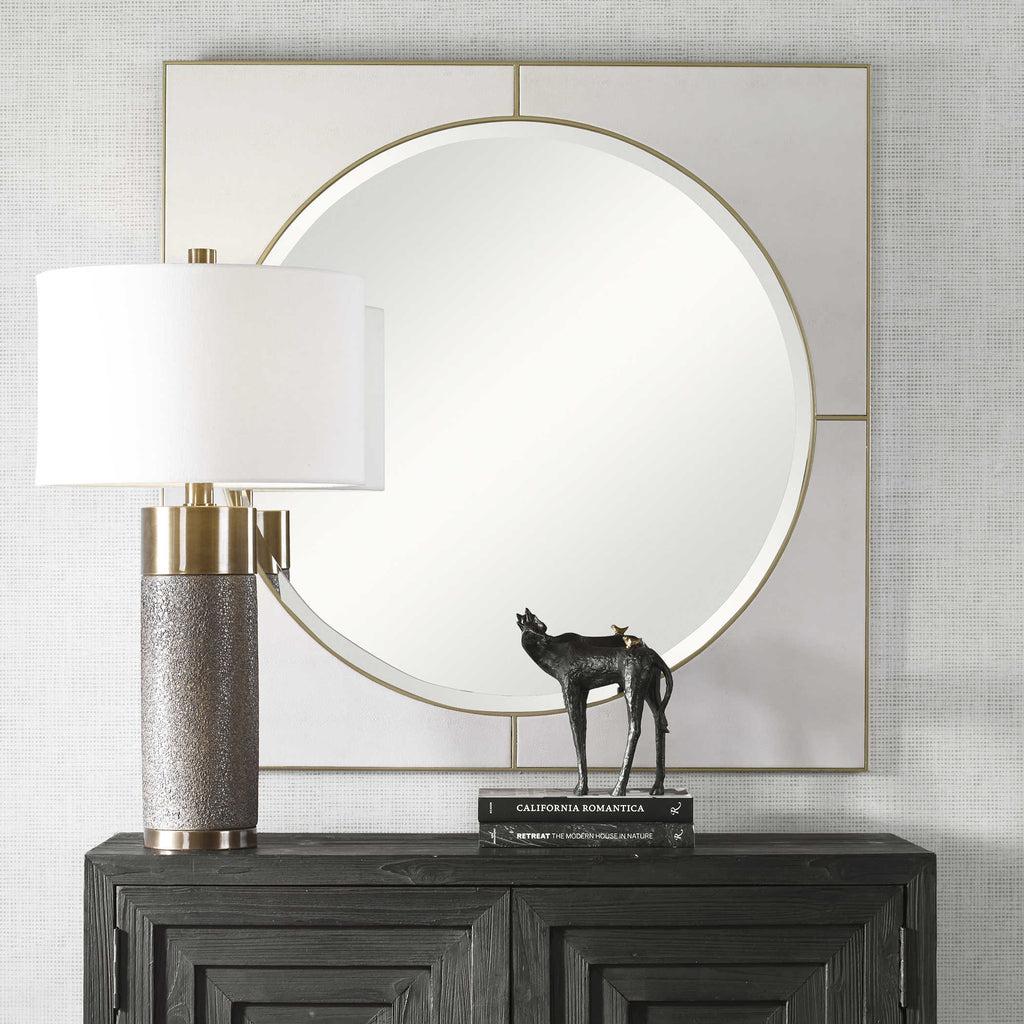 Cyprus White Square Mirror - Bombay Mercantile