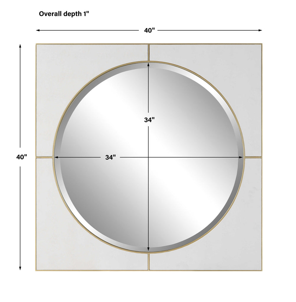 Cyprus White Square Mirror - Bombay Mercantile