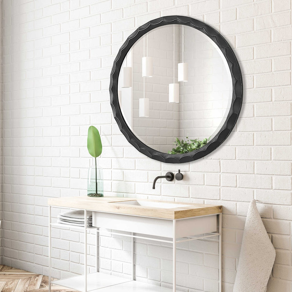 Scalloped Edge Round Mirror - Bombay Mercantile