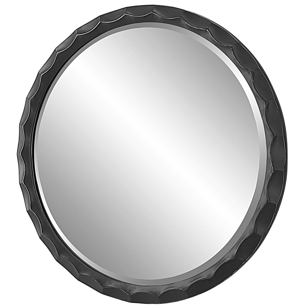 Scalloped Edge Round Mirror - Bombay Mercantile
