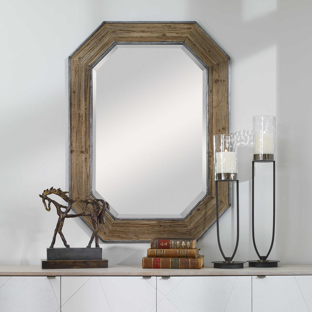 Siringo Rustic Octagonal Mirror - Bombay Mercantile