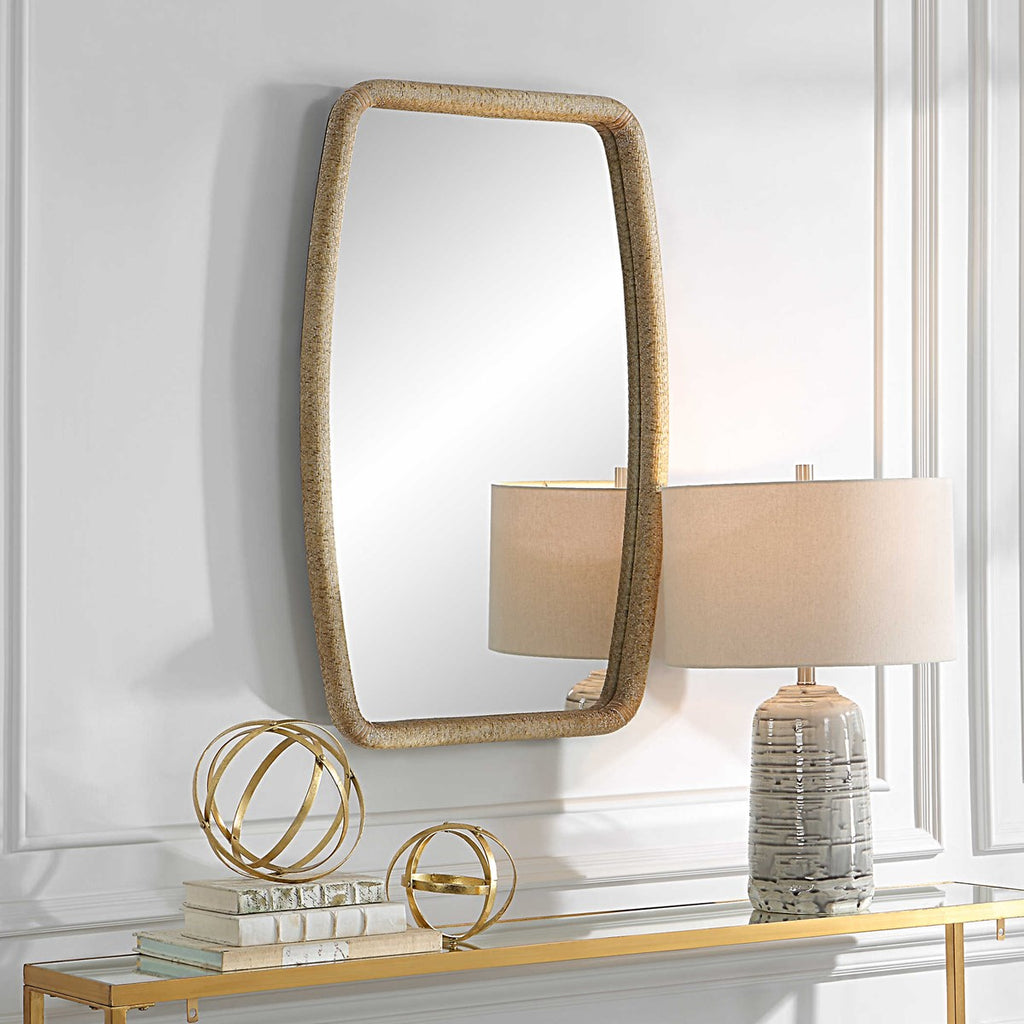Tiki Rattan Mirror - Bombay Mercantile