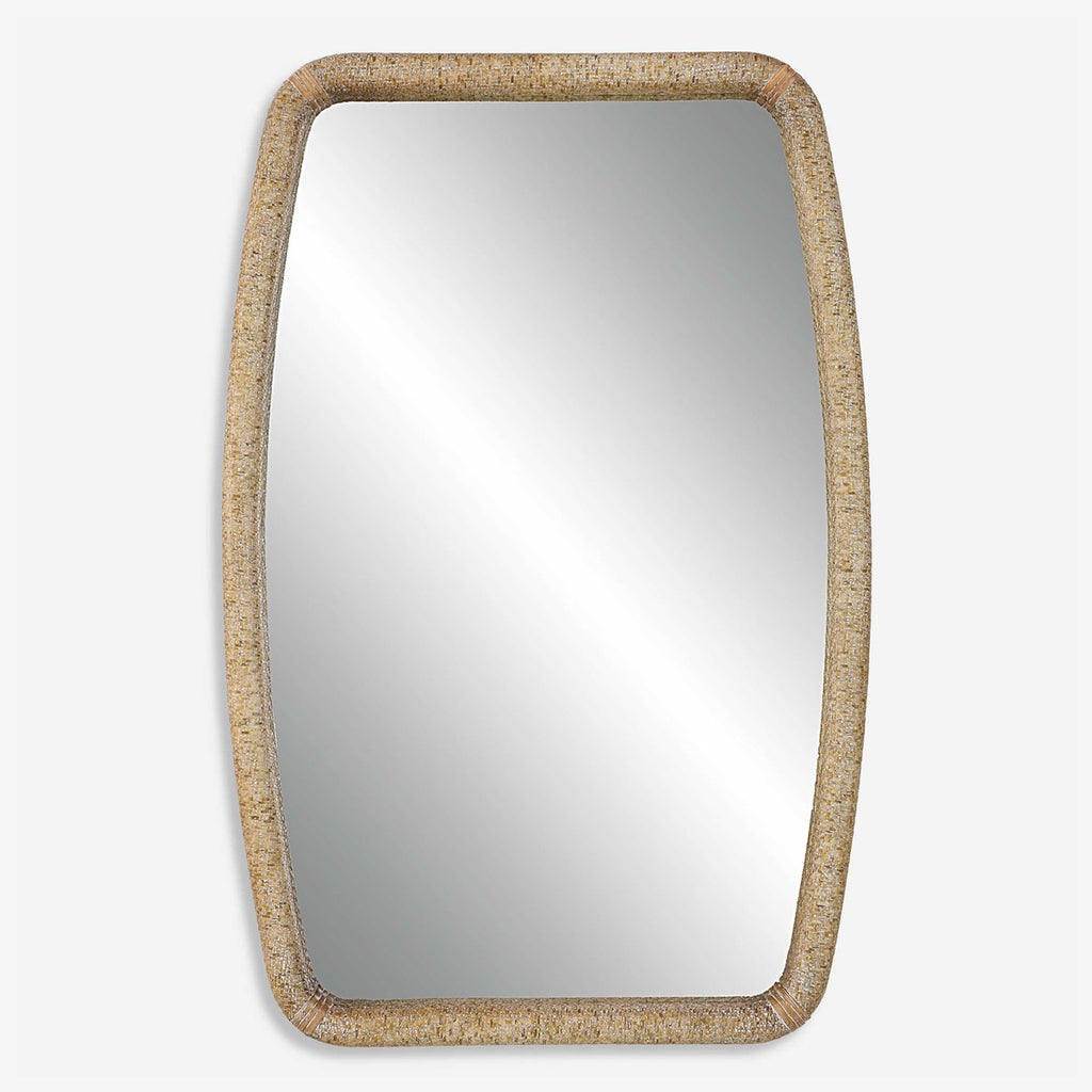 Tiki Rattan Mirror - Bombay Mercantile
