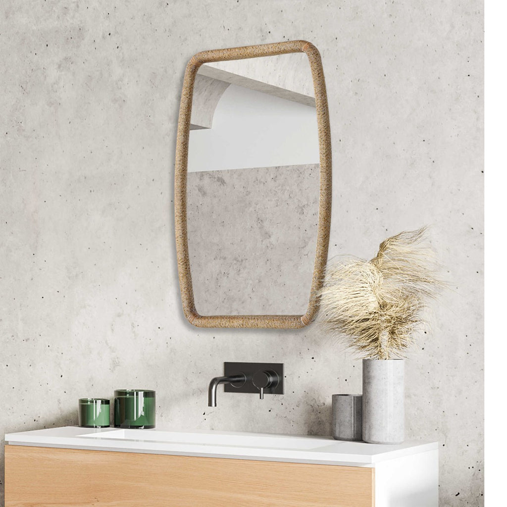 Tiki Rattan Mirror - Bombay Mercantile