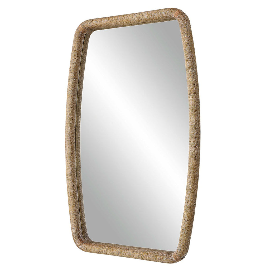 Tiki Rattan Mirror - Bombay Mercantile