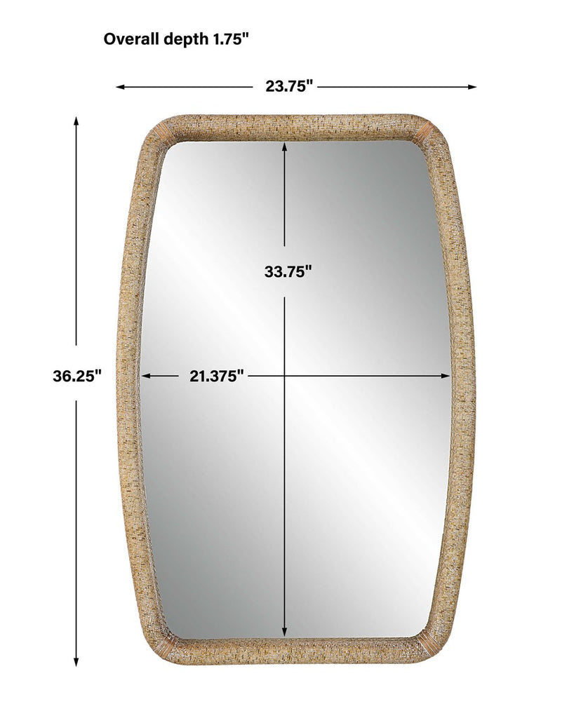 Tiki Rattan Mirror - Bombay Mercantile