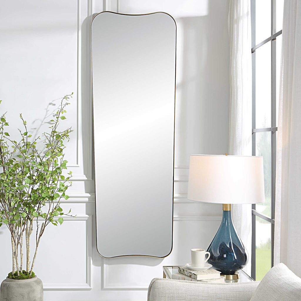 Belvoir Large Antique Brass Mirror - Bombay Mercantile