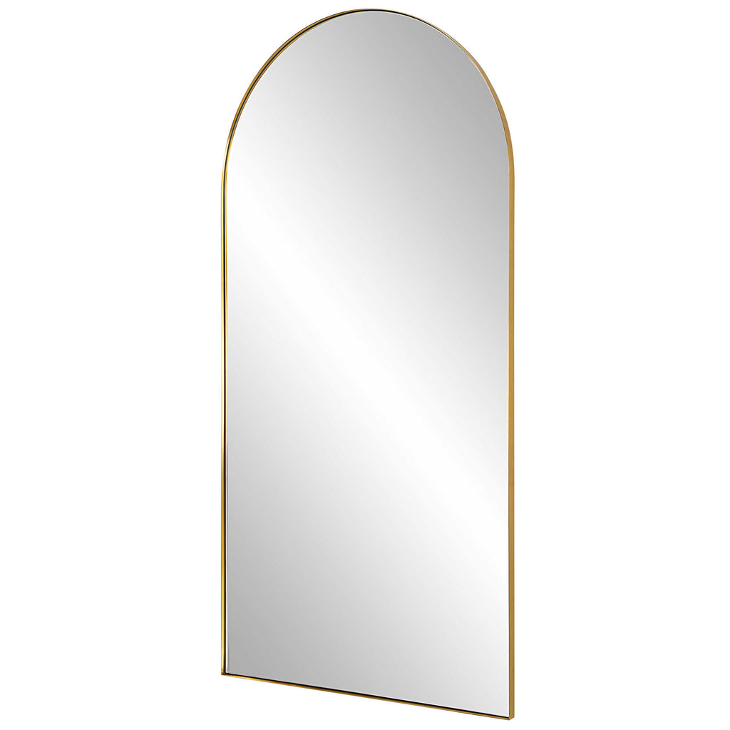 Crosley Antique Brass Arch Mirror - Bombay Mercantile
