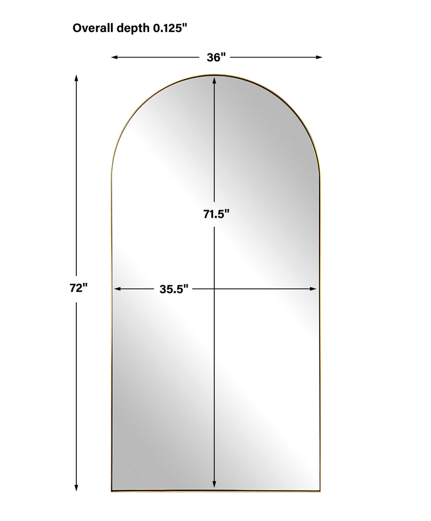 Crosley Antique Brass Arch Mirror - Bombay Mercantile