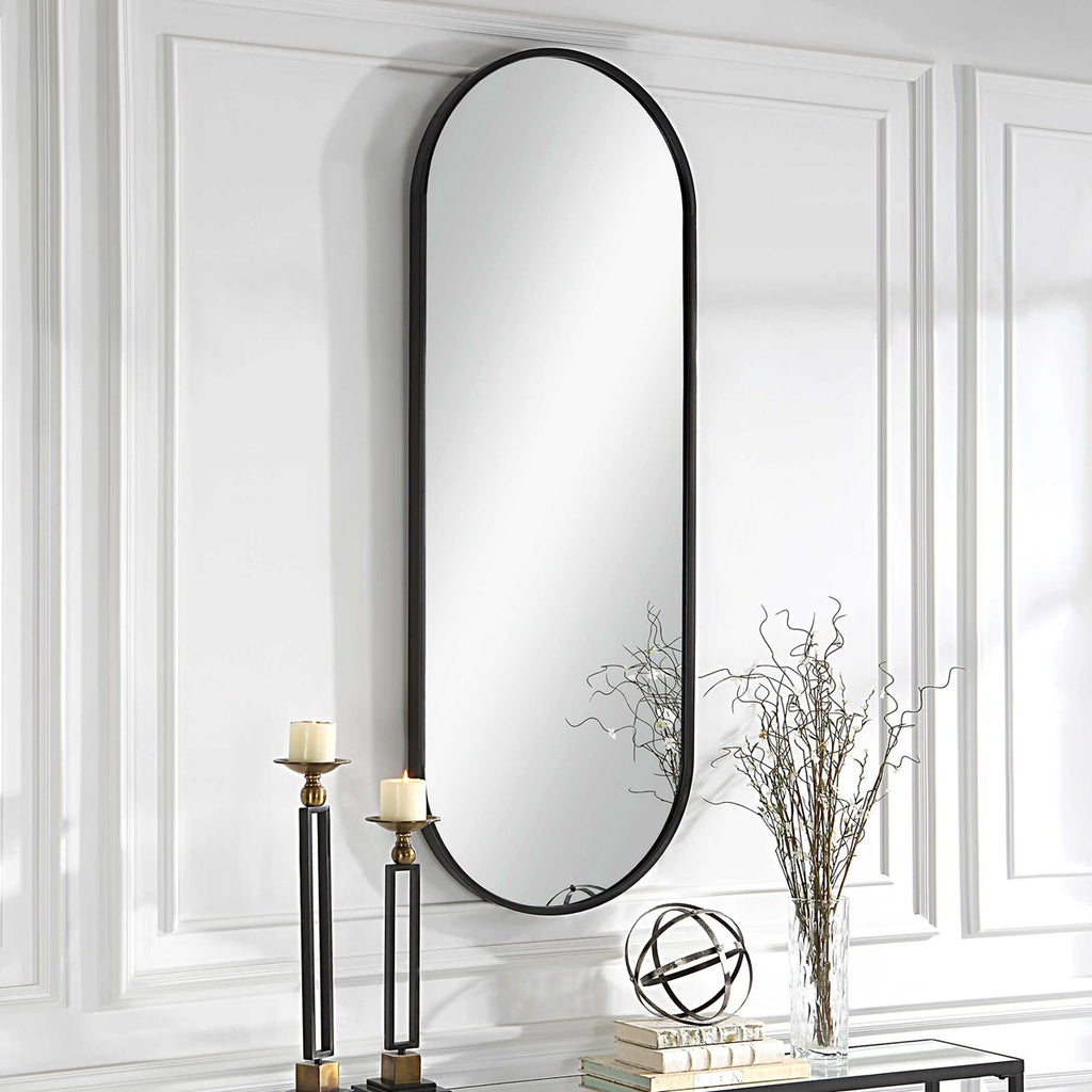 Varina Tall Black Mirror - Bombay Mercantile