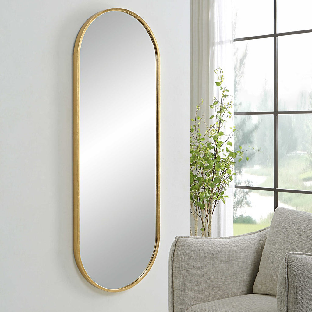 Varina Tall Gold Mirror - Bombay Mercantile
