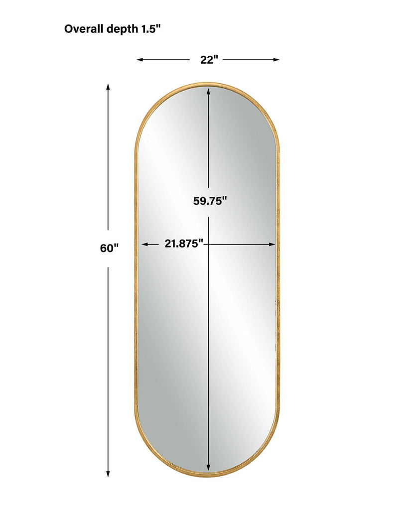 Varina Tall Gold Mirror - Bombay Mercantile