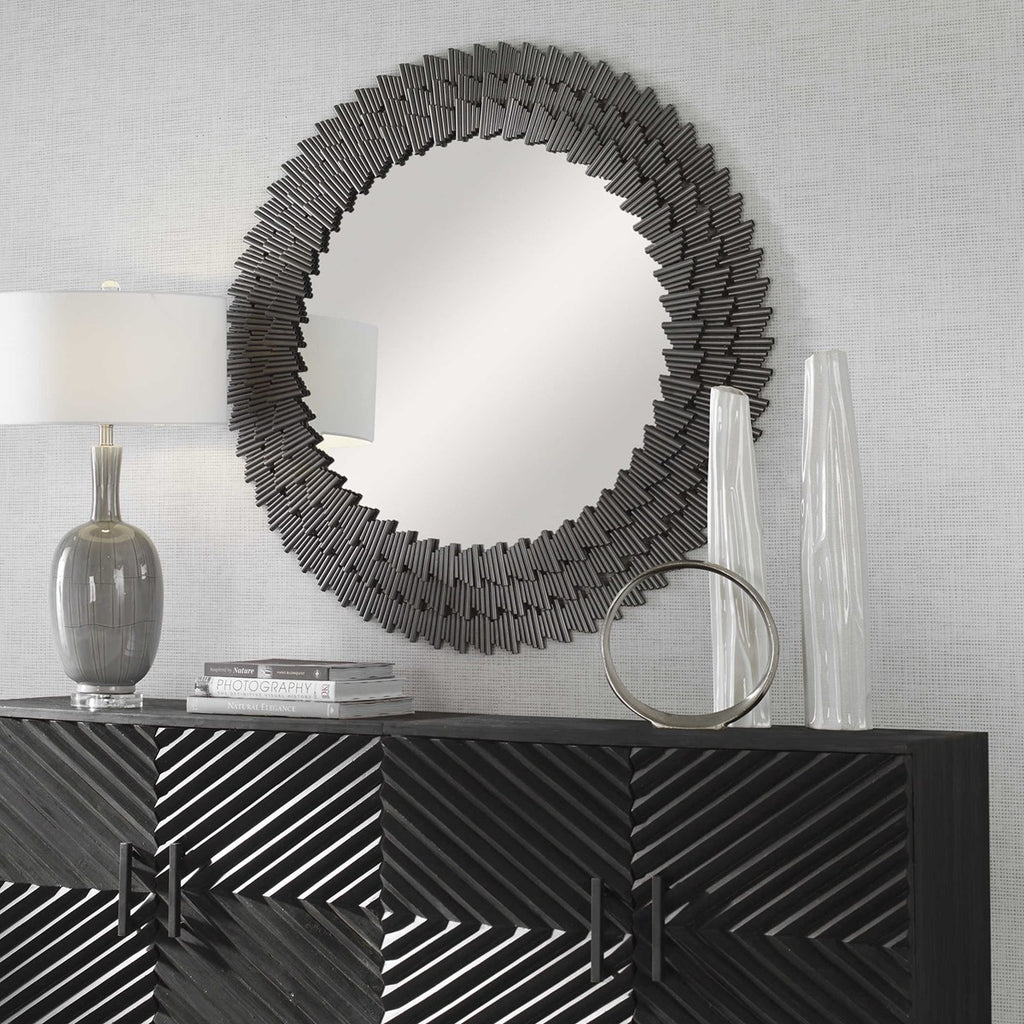 Illusion Modern Round Mirror - Bombay Mercantile