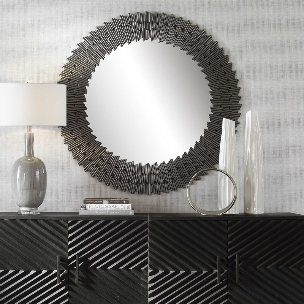 Illusion Modern Round Mirror - Bombay Mercantile