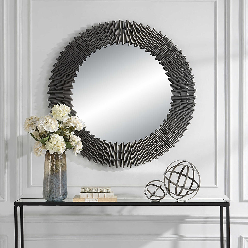 Illusion Modern Round Mirror - Bombay Mercantile