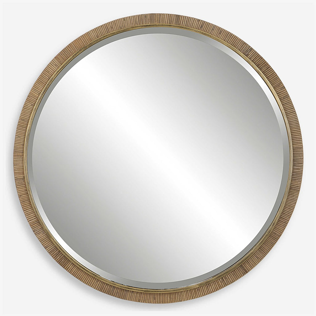 Paradise Round Rattan Mirror - Bombay Mercantile