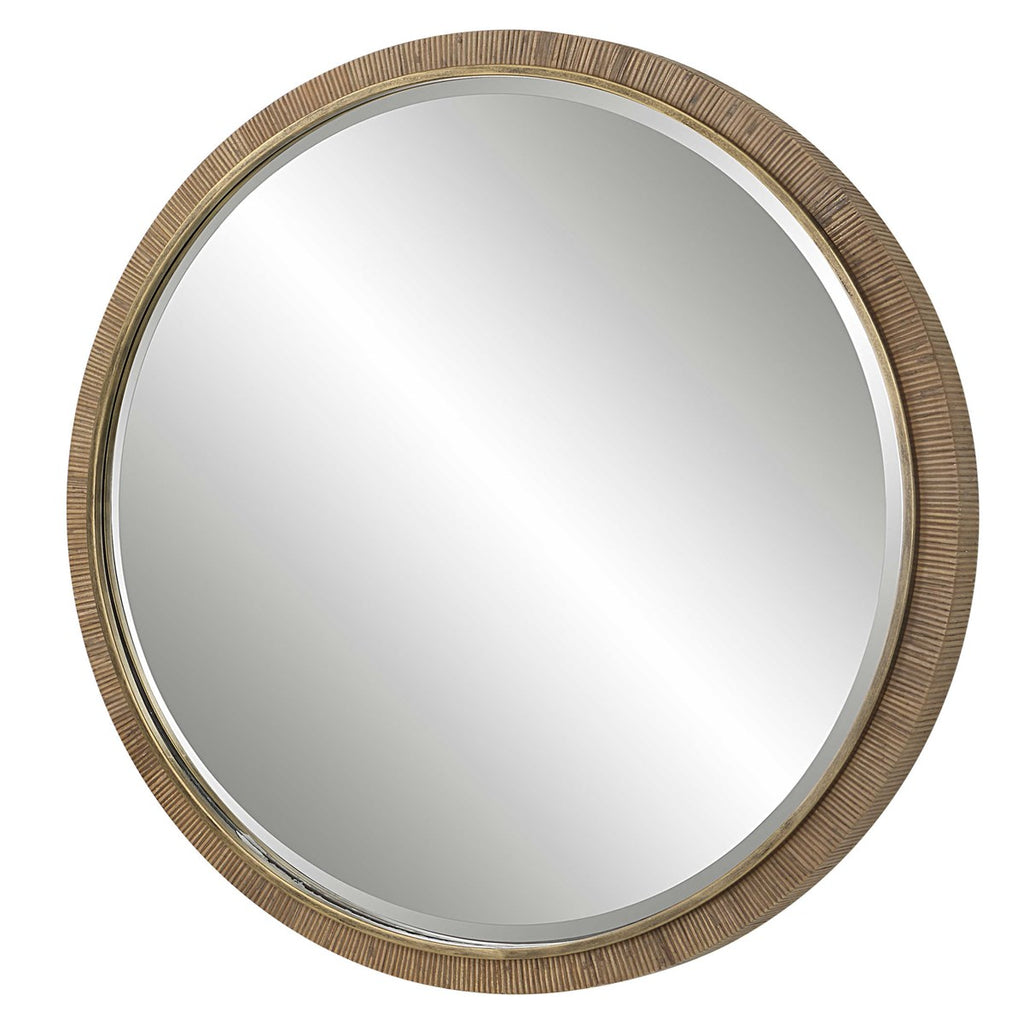 Paradise Round Rattan Mirror - Bombay Mercantile