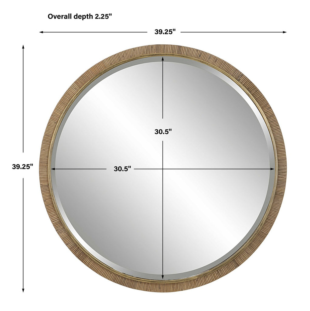 Paradise Round Rattan Mirror - Bombay Mercantile