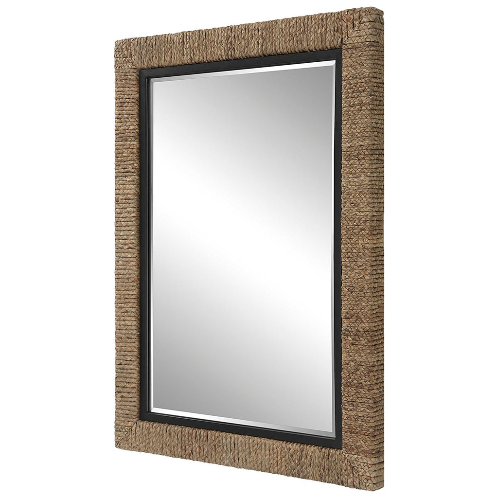 Island Braided Straw Mirror - Bombay Mercantile