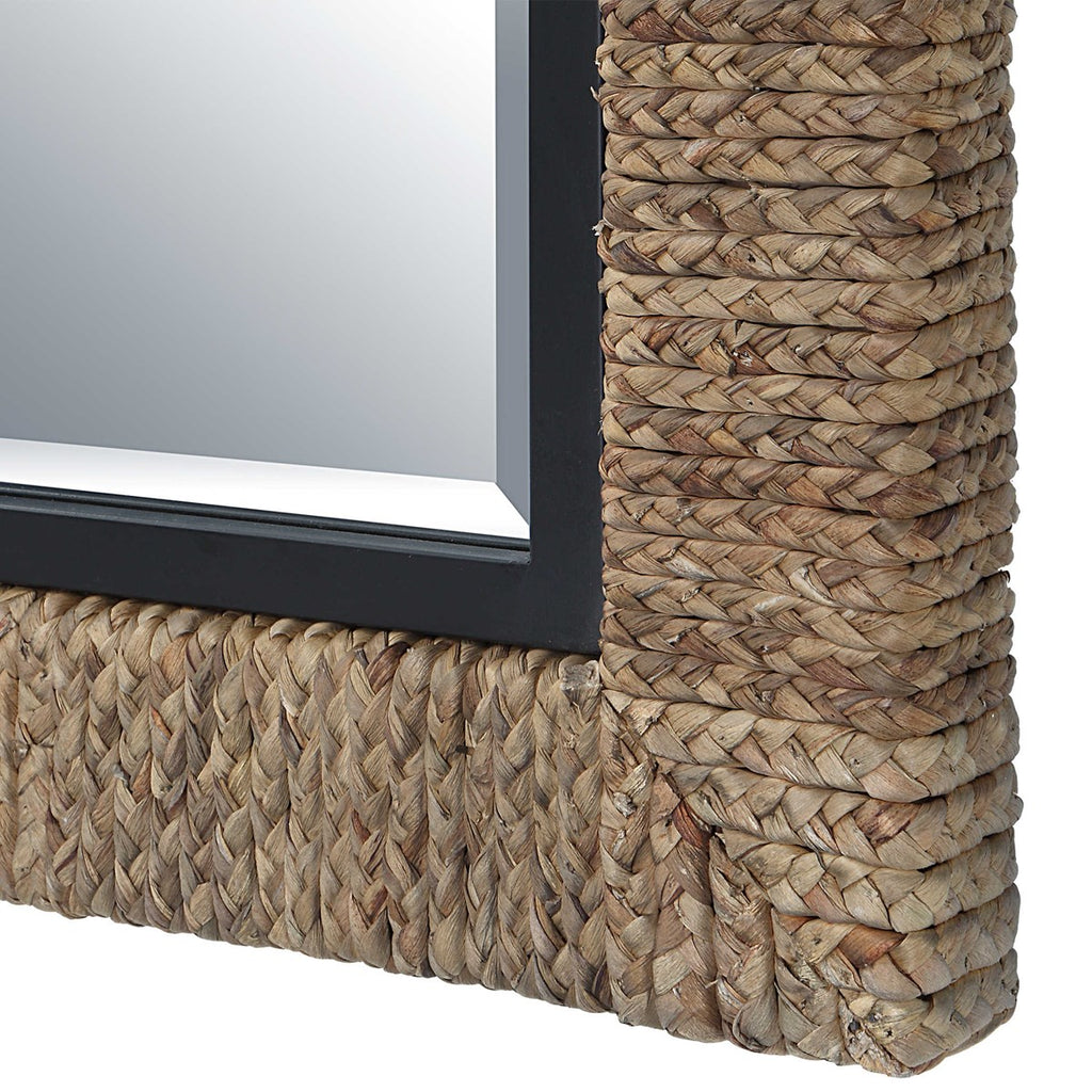 Island Braided Straw Mirror - Bombay Mercantile