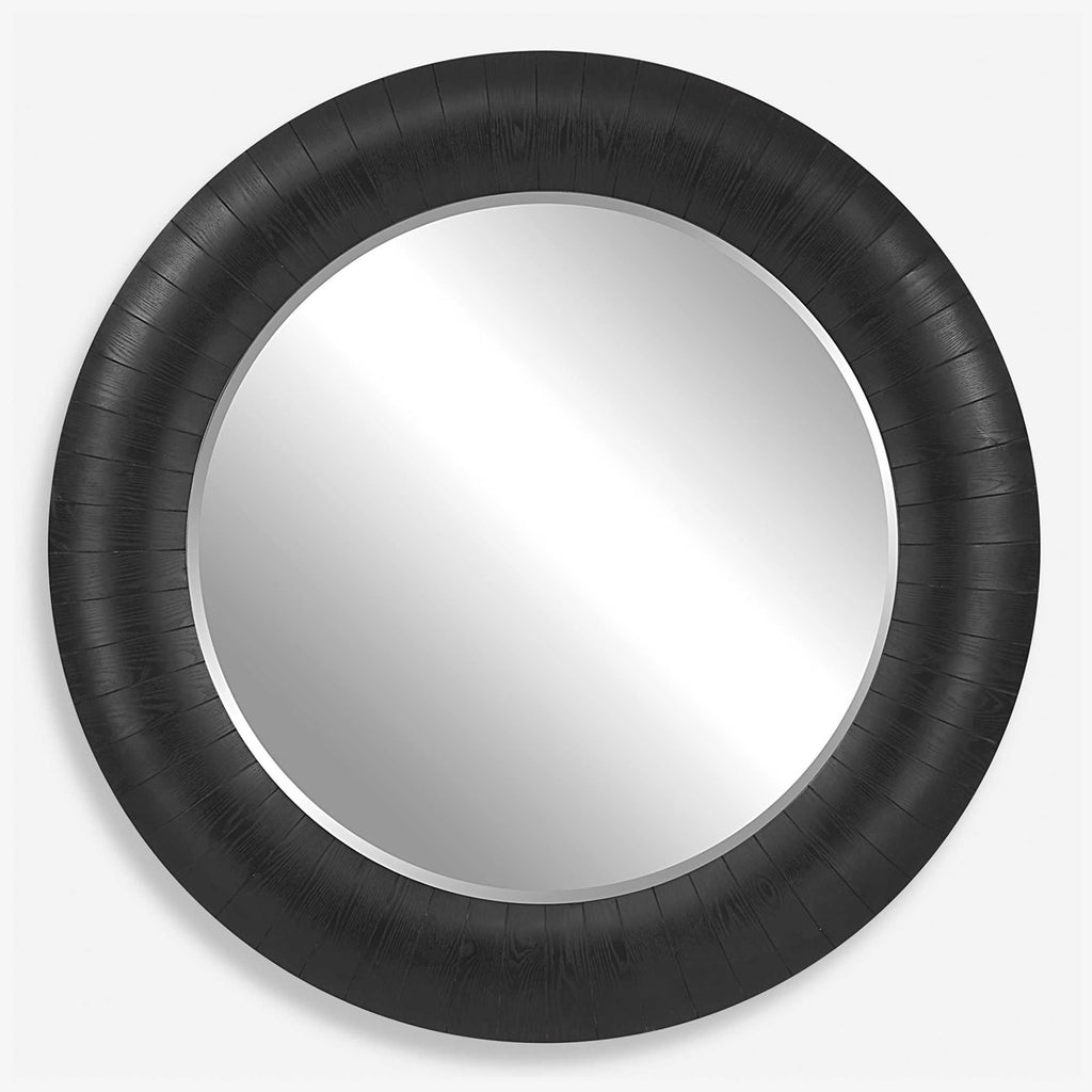 Stockade Dark Round Mirror - Bombay Mercantile