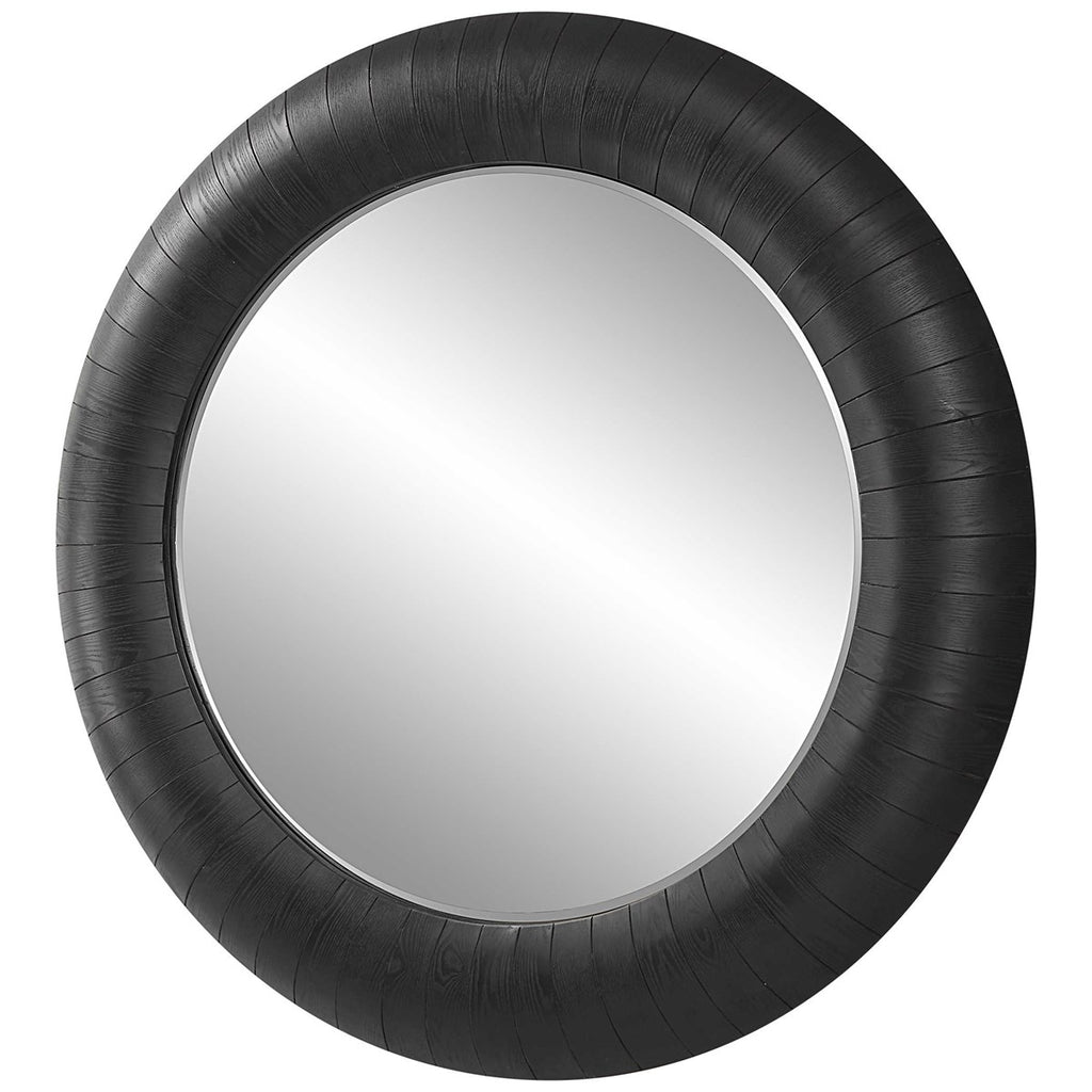 Stockade Dark Round Mirror - Bombay Mercantile