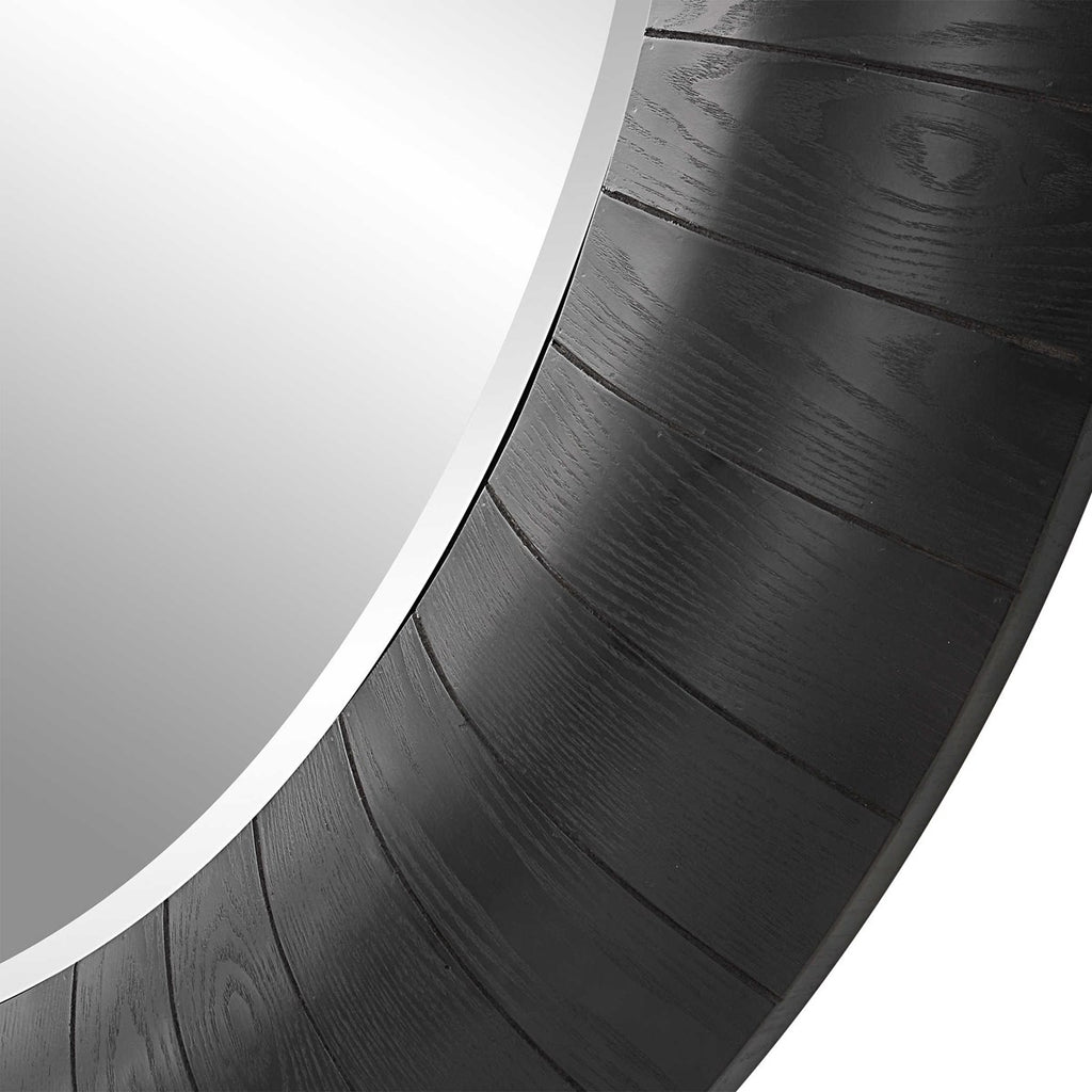 Stockade Dark Round Mirror - Bombay Mercantile