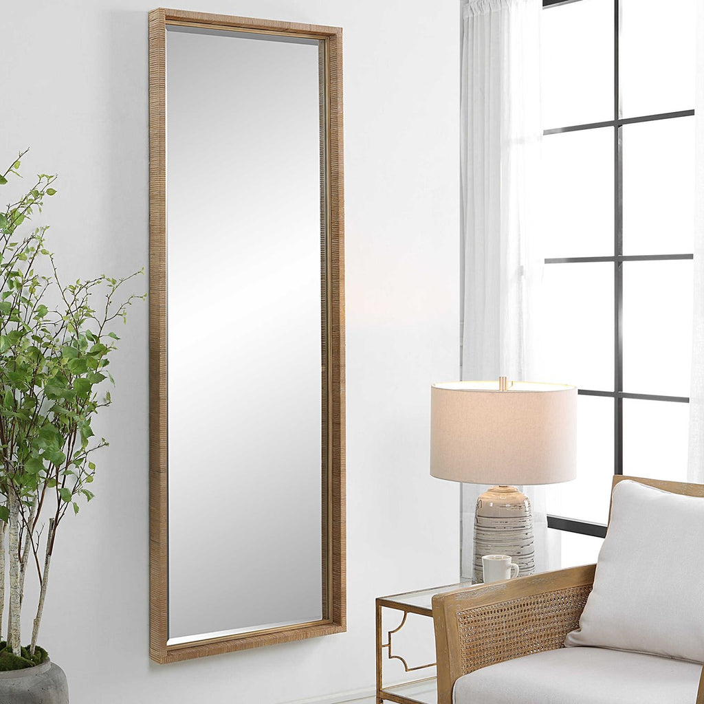 Paradise Rattan Mirror - Bombay Mercantile